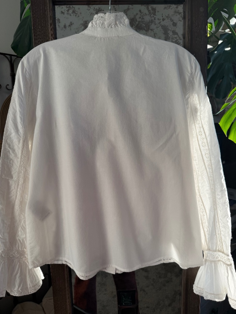 Sezane Lise Shirt Ecru - Size 4 - Picture 8 of 9